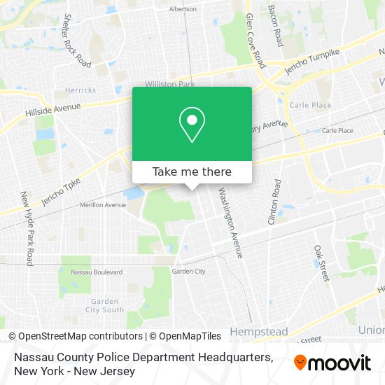 Nassau County Police Department Headquarters map