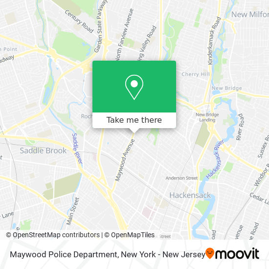 Maywood Police Department map