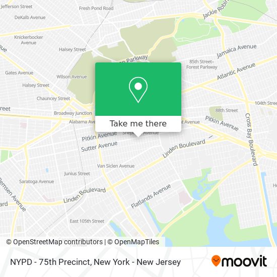 NYPD - 75th Precinct map