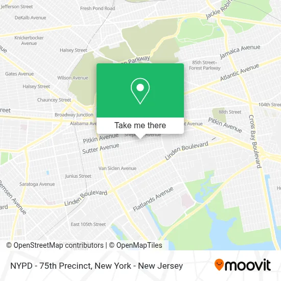 NYPD - 75th Precinct map