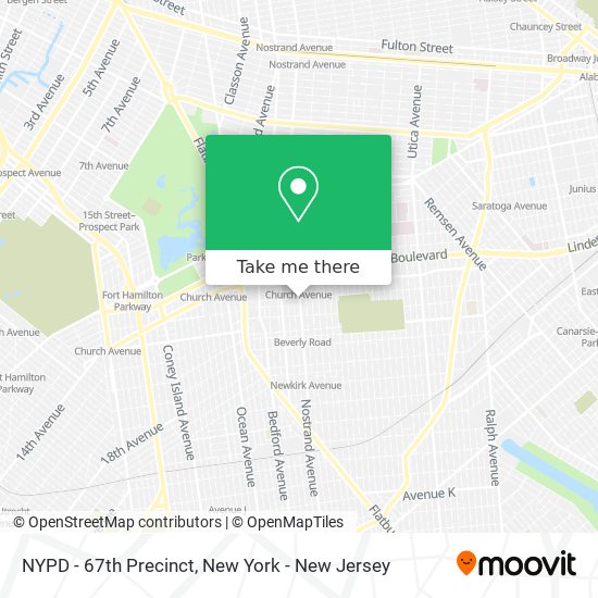 Mapa de NYPD - 67th Precinct