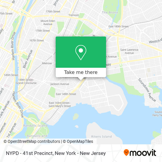 Mapa de NYPD - 41st Precinct