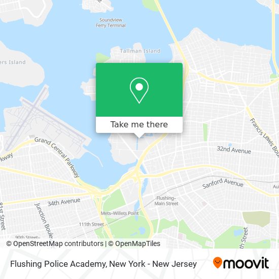Flushing Police Academy map