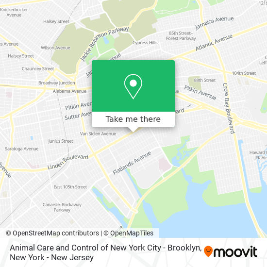 Mapa de Animal Care and Control of New York City - Brooklyn