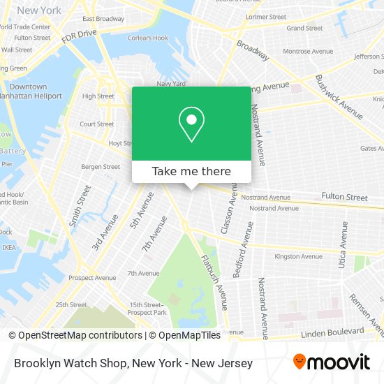 Brooklyn Watch Shop map