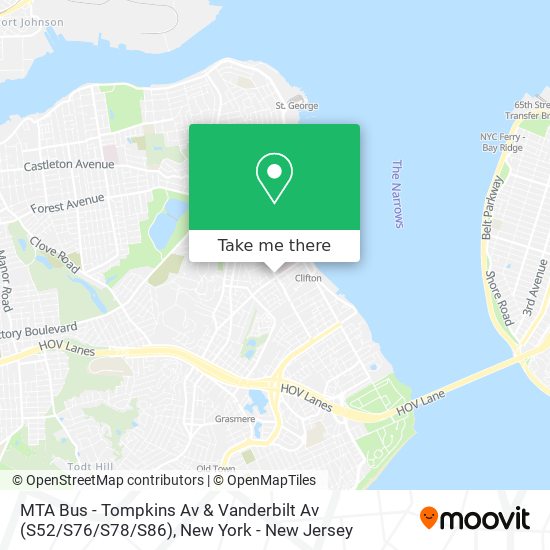 MTA Bus - Tompkins Av & Vanderbilt Av (S52 / S76 / S78 / S86) map
