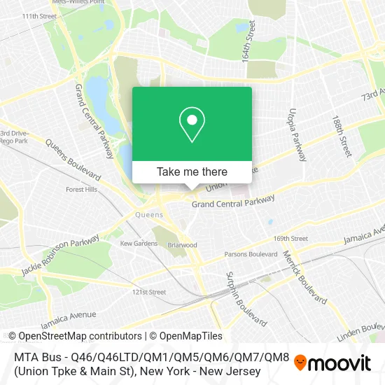 MTA Bus - Q46 / Q46LTD / QM1 / QM5 / QM6 / QM7 / QM8 (Union Tpke & Main St) map