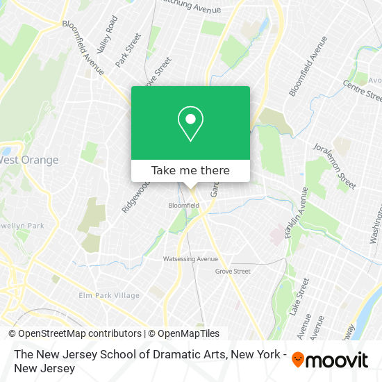 Mapa de The New Jersey School of Dramatic Arts