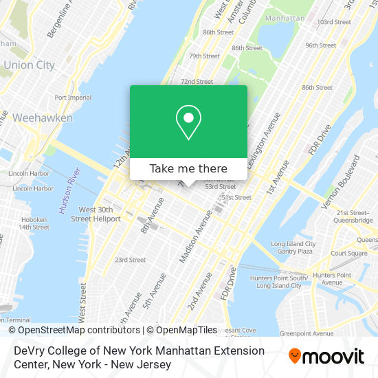 DeVry College of New York Manhattan Extension Center map