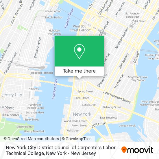 Mapa de New York City District Council of Carpenters Labor Technical College