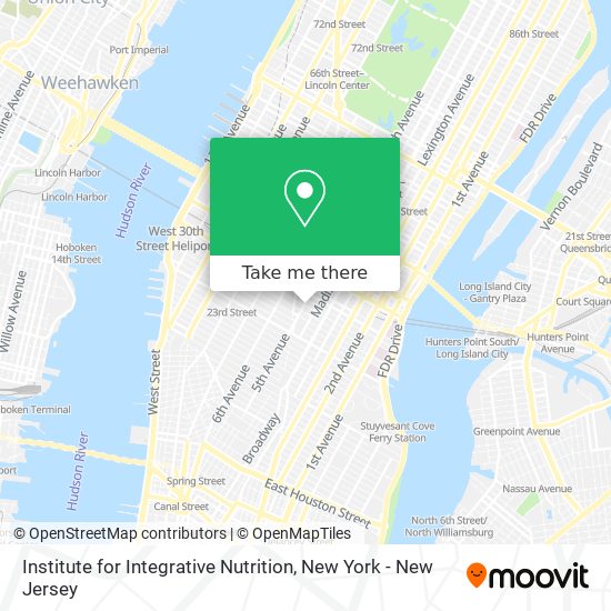 Institute for Integrative Nutrition map