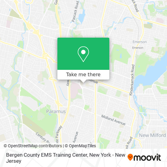 Mapa de Bergen County EMS Training Center