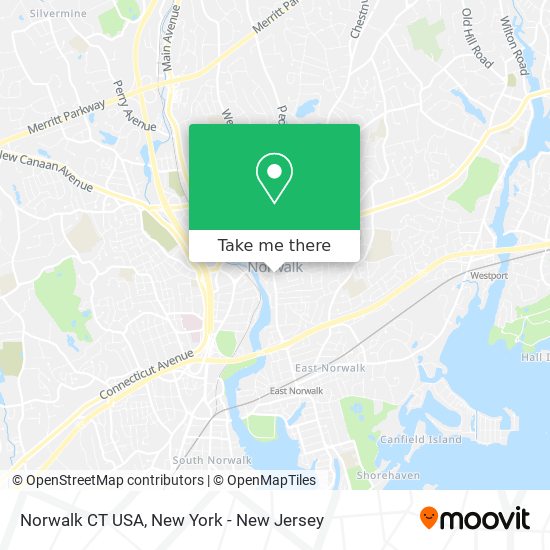 Norwalk CT USA map
