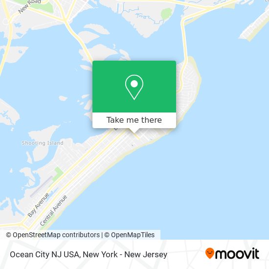 Ocean City NJ USA map