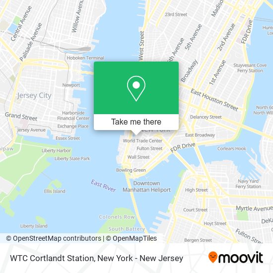 WTC Cortlandt Station map