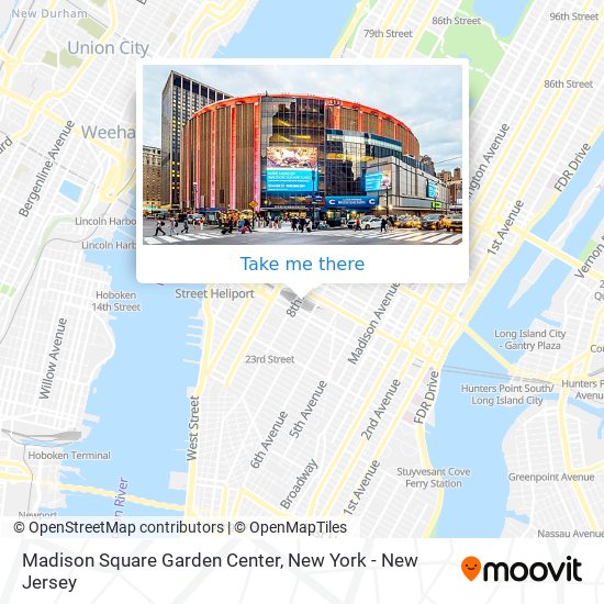 Mapa de Madison Square Garden Center