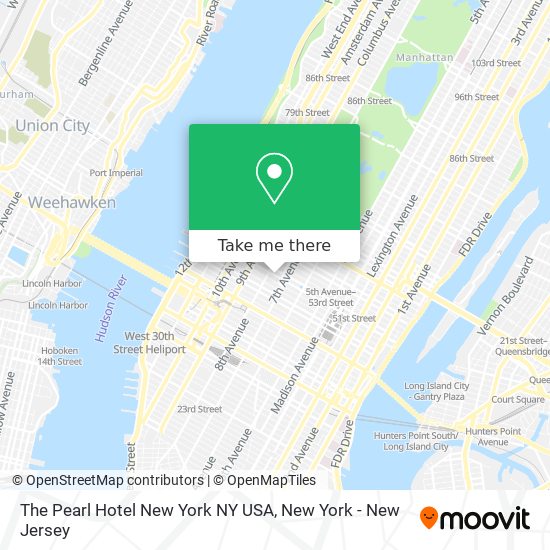 The Pearl Hotel New York NY USA map