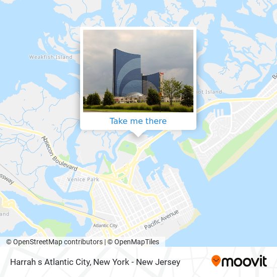 Mapa de Harrah s Atlantic City