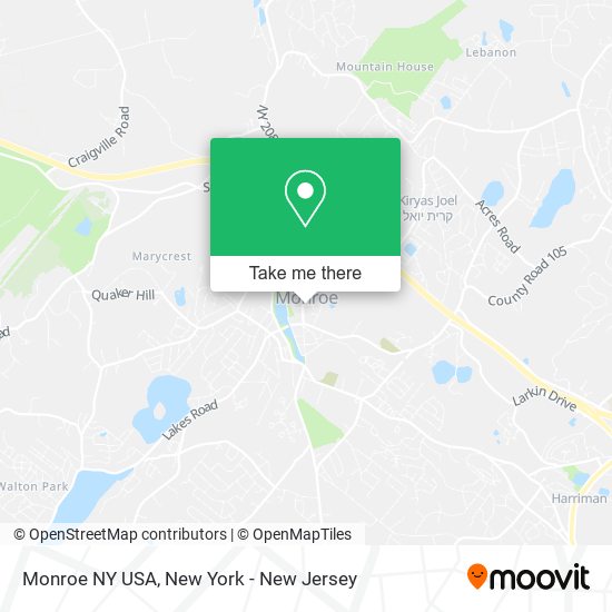 Mapa de Monroe NY USA