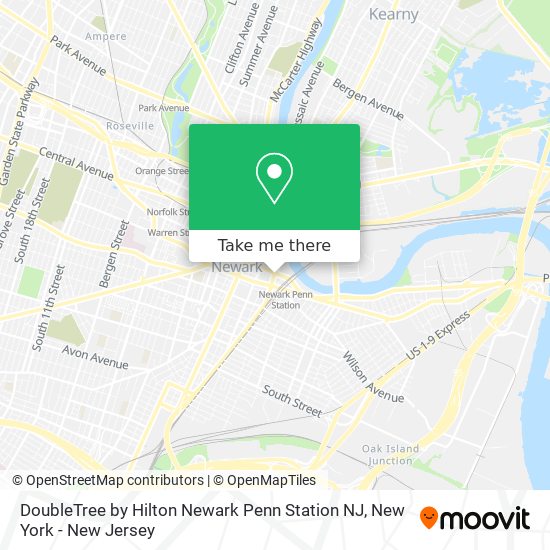 Mapa de DoubleTree by Hilton Newark Penn Station NJ