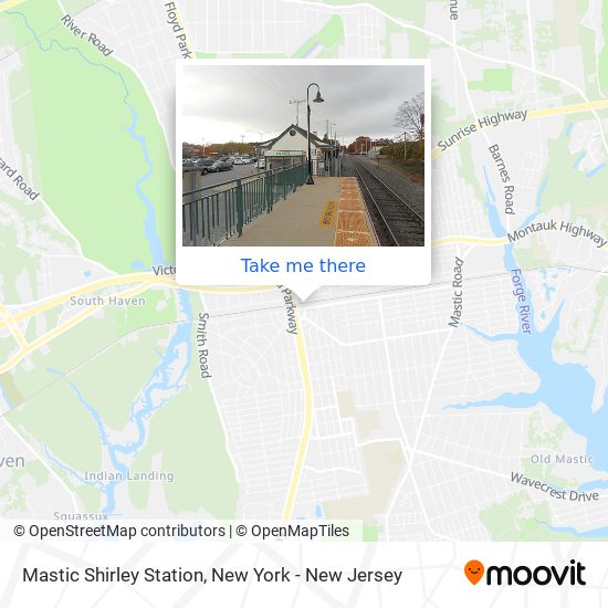 Mapa de Mastic Shirley Station