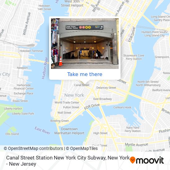 Canal Street Station New York City Subway map
