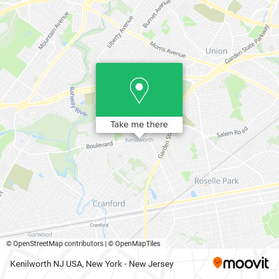 Kenilworth NJ USA map