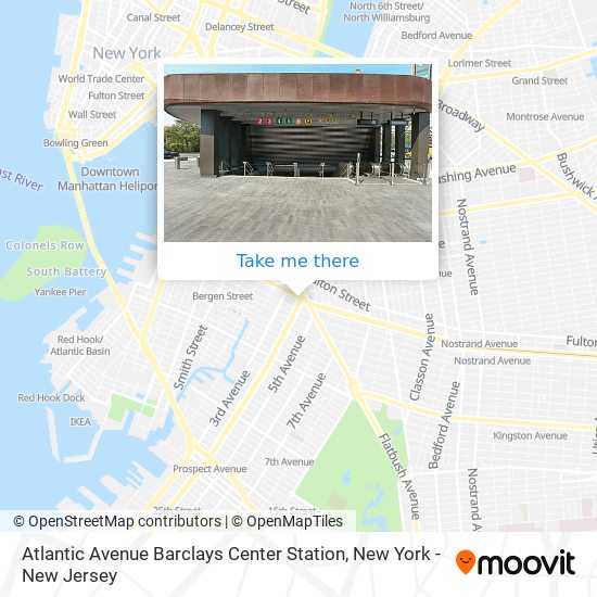 Mapa de Atlantic Avenue Barclays Center Station