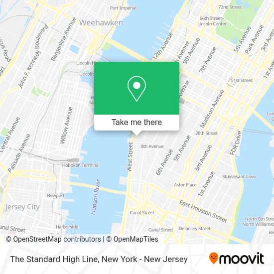 The Standard High Line map