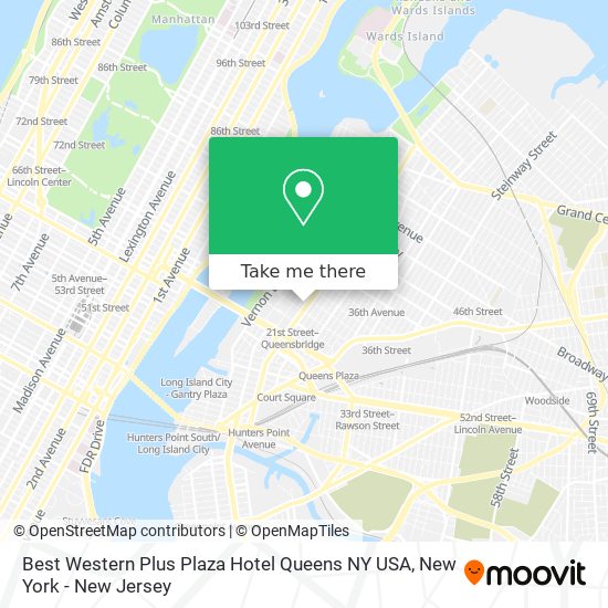 Best Western Plus Plaza Hotel Queens NY USA map