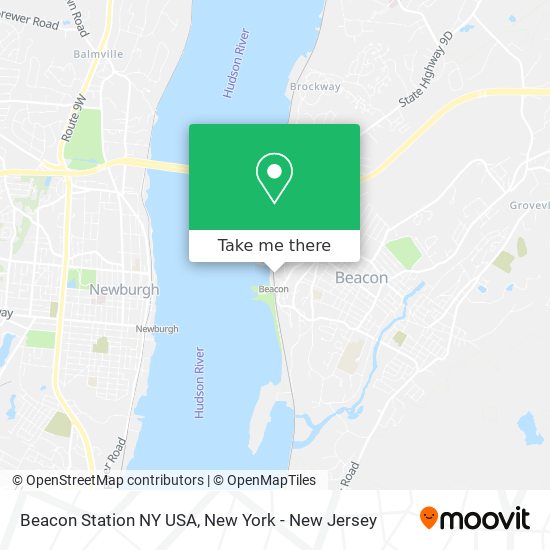 Beacon Station NY USA map