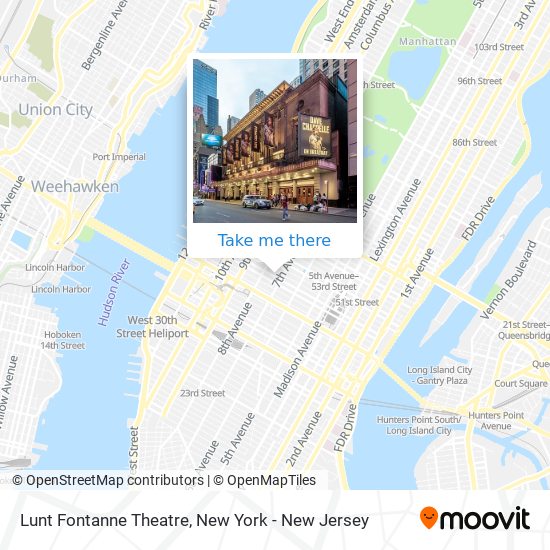 Mapa de Lunt Fontanne Theatre