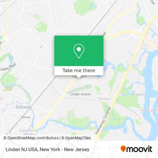 Linden NJ USA map