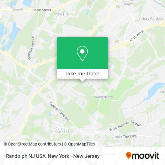 Randolph NJ USA map