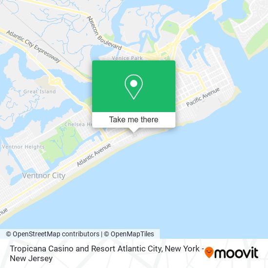 Tropicana Casino and Resort Atlantic City map