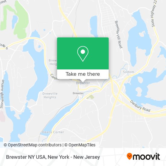 Brewster NY USA map