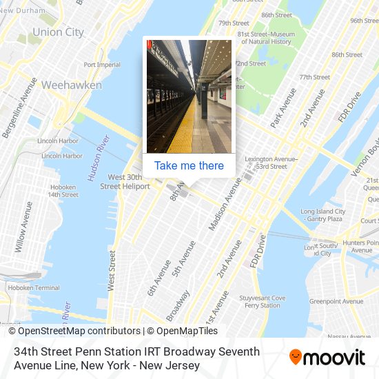 34th Street Penn Station IRT Broadway Seventh Avenue Line map