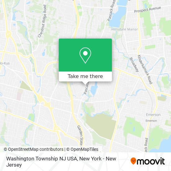 Mapa de Washington Township NJ USA