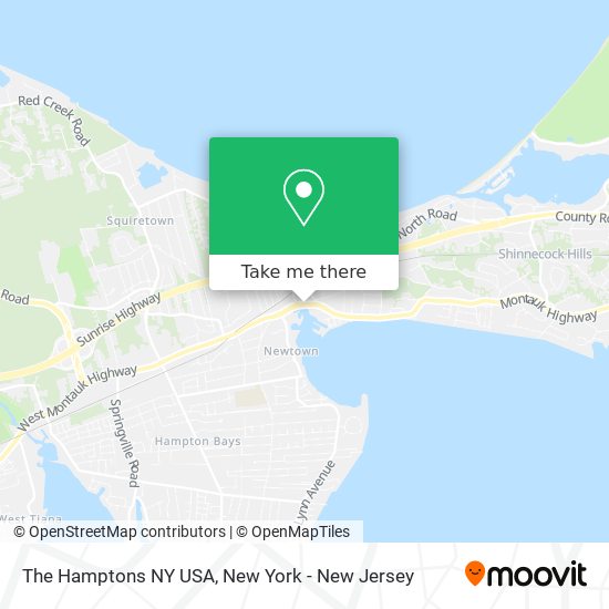 The Hamptons NY USA map