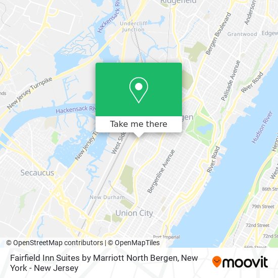 Mapa de Fairfield Inn Suites by Marriott North Bergen