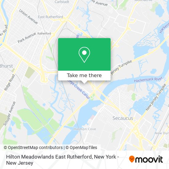Mapa de Hilton Meadowlands East Rutherford