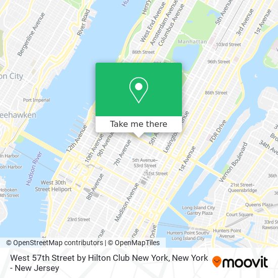 Mapa de West 57th Street by Hilton Club New York