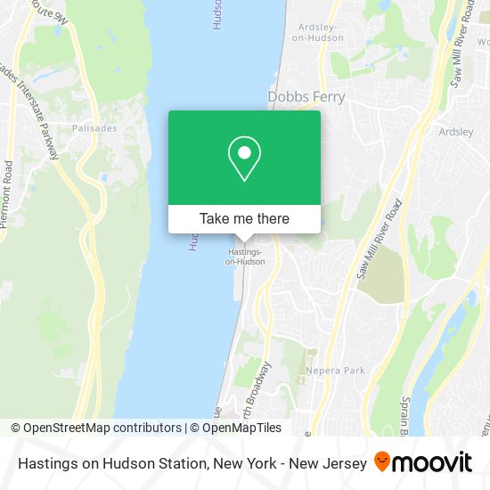 Hastings on Hudson Station map