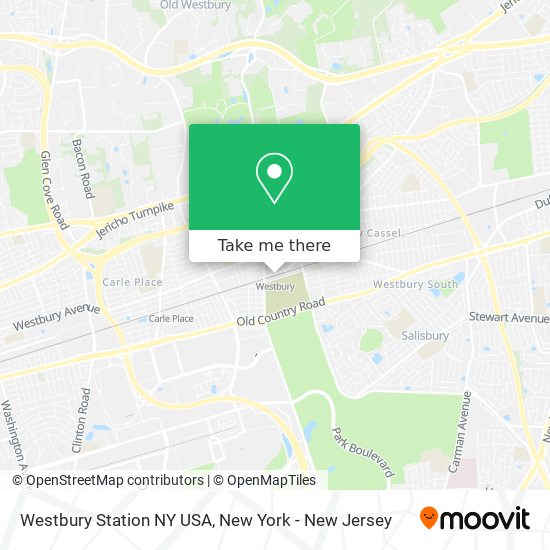 Westbury Station NY USA map