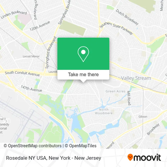 Rosedale NY USA map