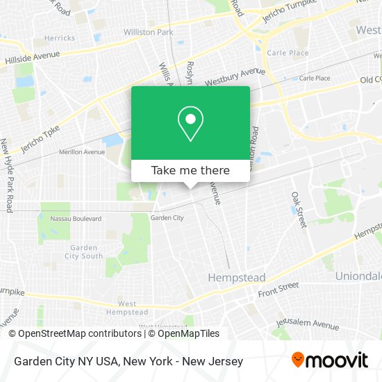 Mapa de Garden City NY USA