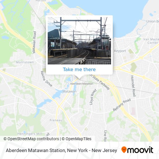 Mapa de Aberdeen Matawan Station