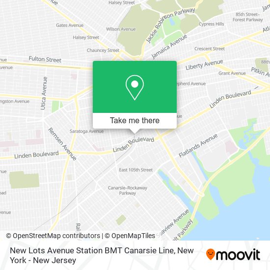 Mapa de New Lots Avenue Station BMT Canarsie Line