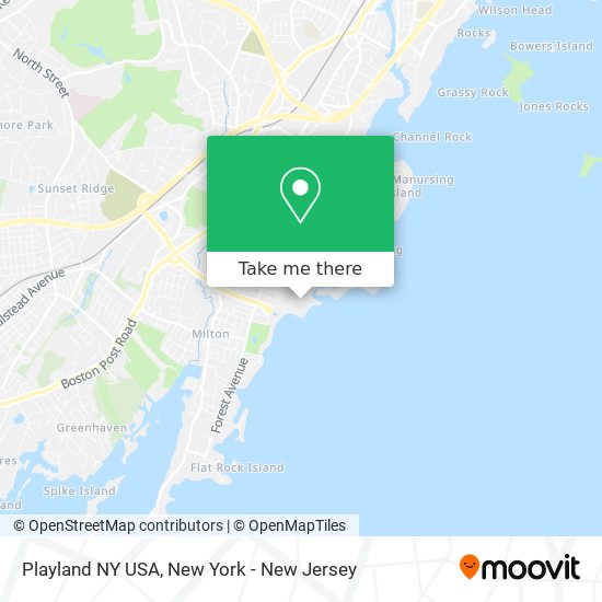 Playland NY USA map