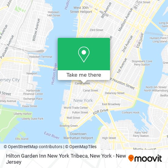 Hilton Garden Inn New York Tribeca map